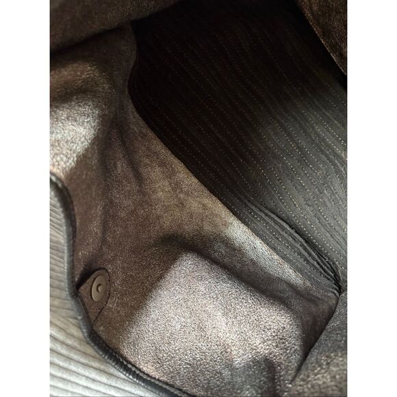 MAJO Leather Hobo Tote Bag Black made in Italy - Picture 14 of 15